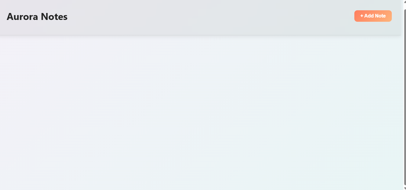 Screenshot of Notes App 1